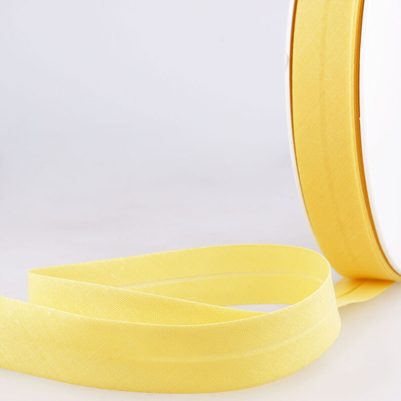 Skråbånd Polycotton [20 mm] – gul,  image number 1