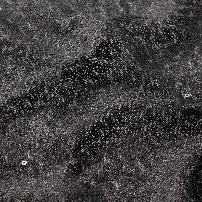 Pailletstof slangelinjer – sort,  image number 2