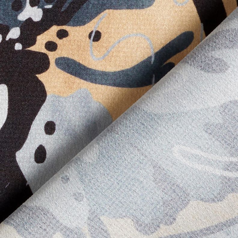 crepe-satin havblomster – skiffergrå/beige,  image number 4