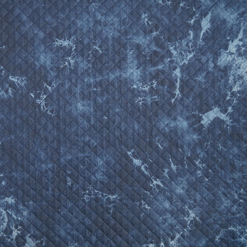 Quiltet stof chambray batik – jeansblå,  image number 1
