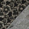 Jacquard blomster med 3D-effekt – sort/mandel,  thumbnail number 4