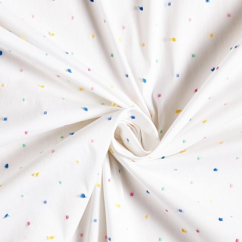 Poplin farverig konfetti – hvid,  image number 3