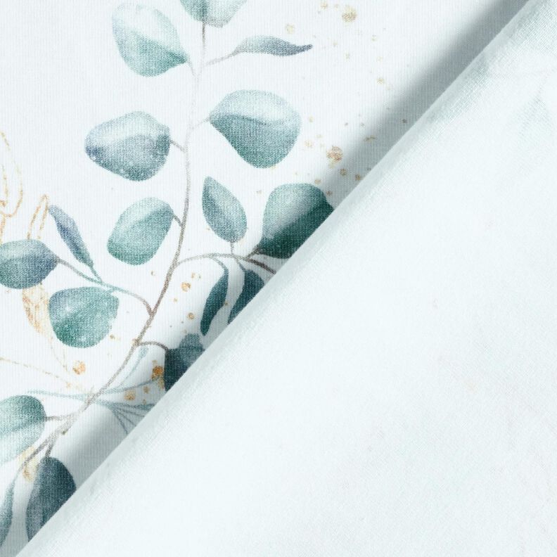 Bomuldsjersey eucalyptus | Glitzerpüppi – hvid/dueblå,  image number 4