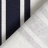 Dekorationsstof Panama blokstriber – sort-blå/tågegrå,  thumbnail number 4