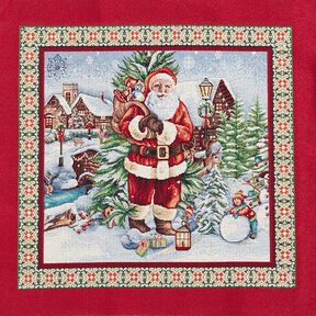 Panel Gobelin Julebesøg – karminrød, 