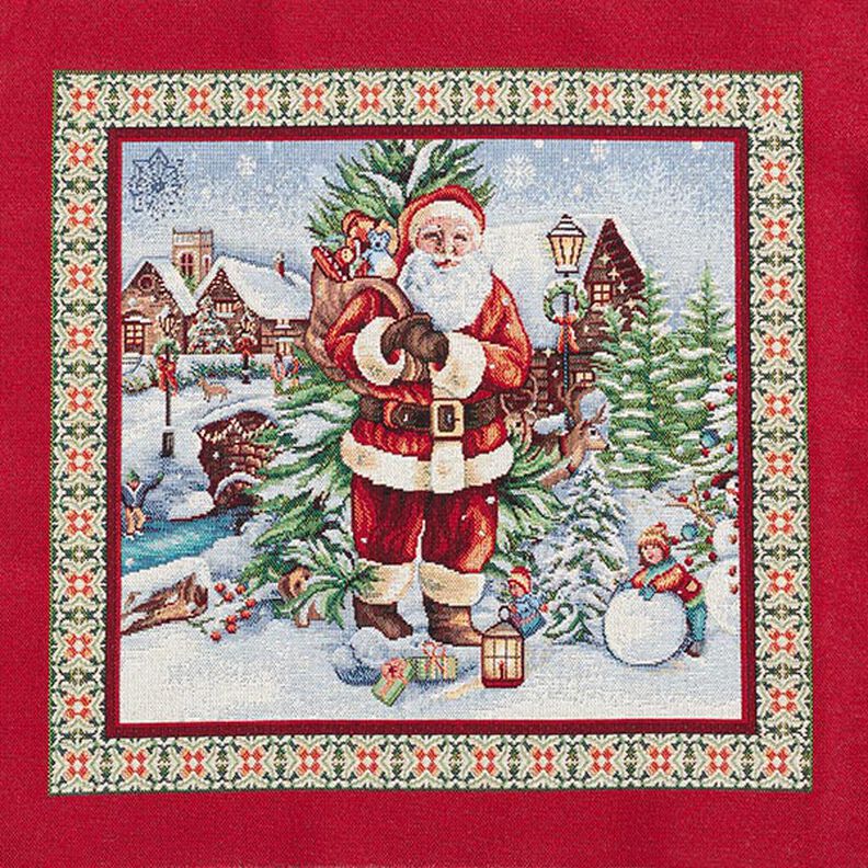 Panel Gobelin Julebesøg – karminrød,  image number 1