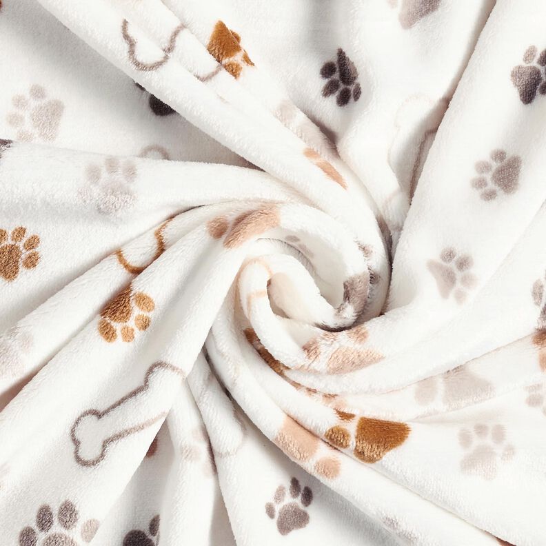 Hyggefleece poter og knogler – elfenben/mørk taupe,  image number 3