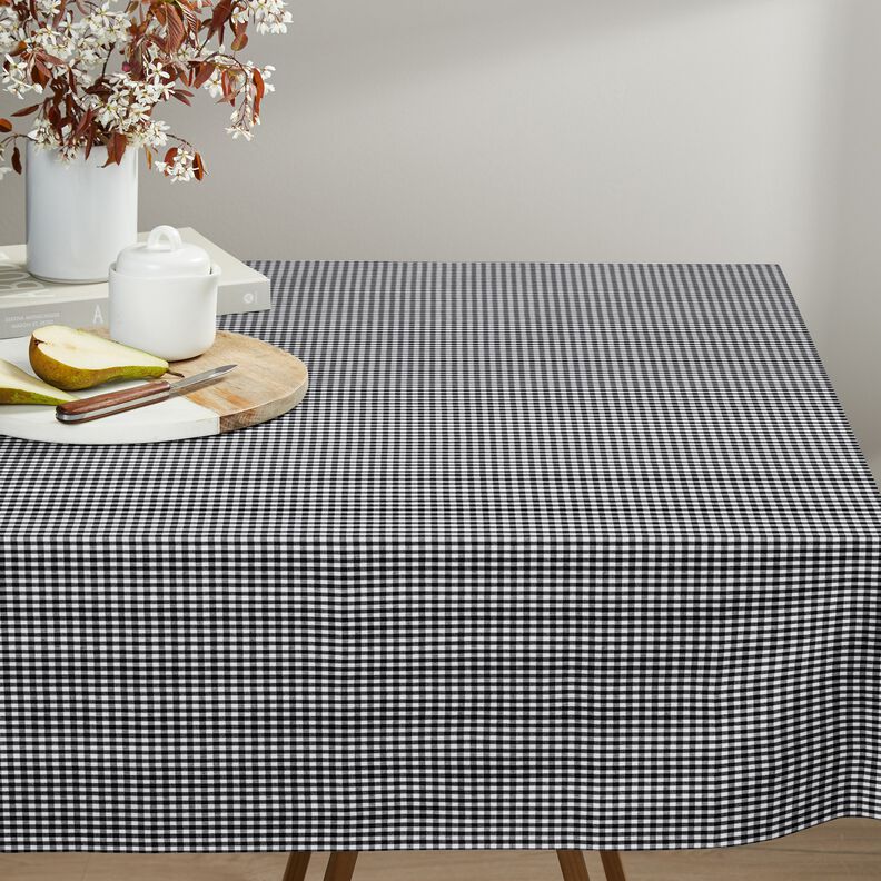 Bomuldsstof Vichy tern 0,5 cm – sort/hvid,  image number 7