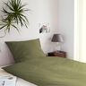 Bomuldssatin Ensfarvet – olivengrøn,  thumbnail number 7