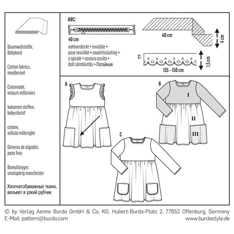 Pigekjole, Burda 9373,  image number 6