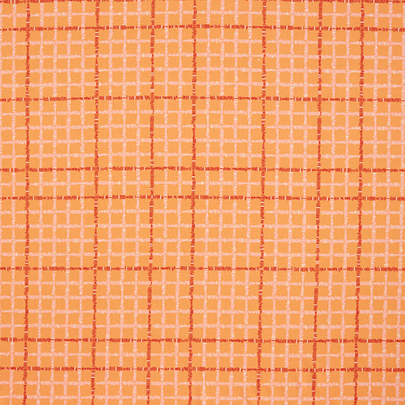 GOTS Bomuldsjersey Checks | Tula – orange/terracotta,  image number 1