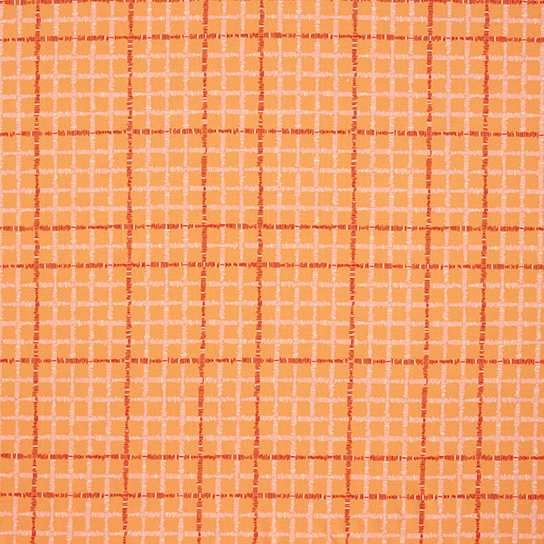 GOTS Bomuldsjersey Checks | Tula – orange/terracotta,  image number 1