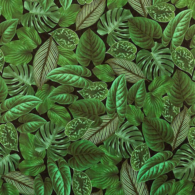 Dekorationsfløjl Premium Planter krat – grøn,  image number 1