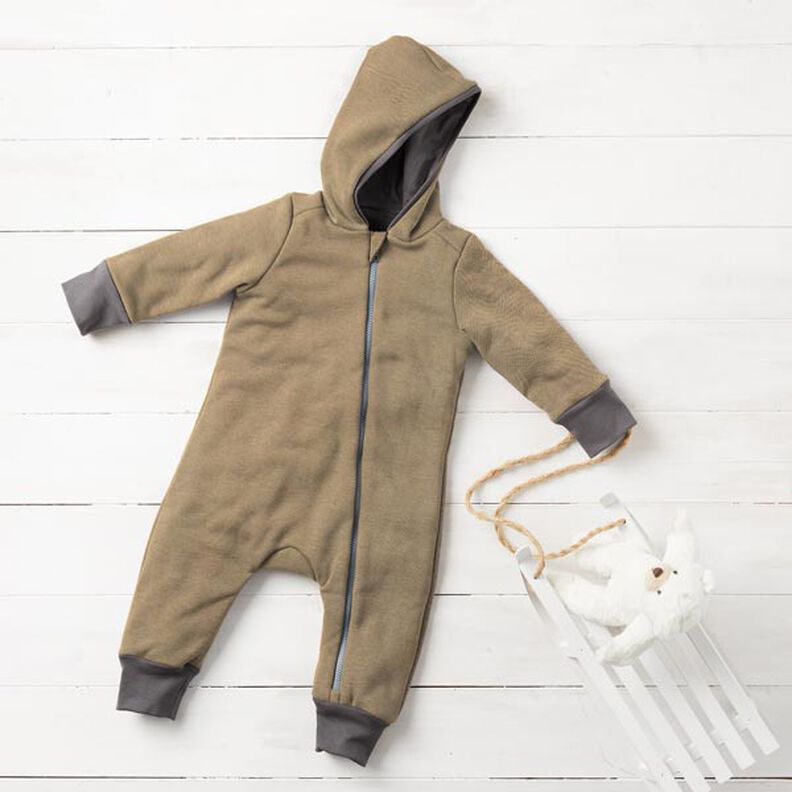 Alpefleece Hyggesweat Ensfarvet – sand,  image number 9