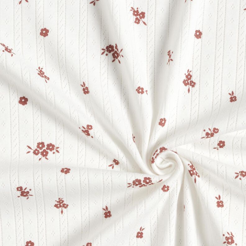 Ajour Bomuldsjersey Landhusblomster – elfenben,  image number 3