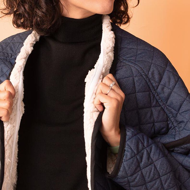 Jeans-Teddy quiltstof | by Poppy – jeansblå,  image number 5