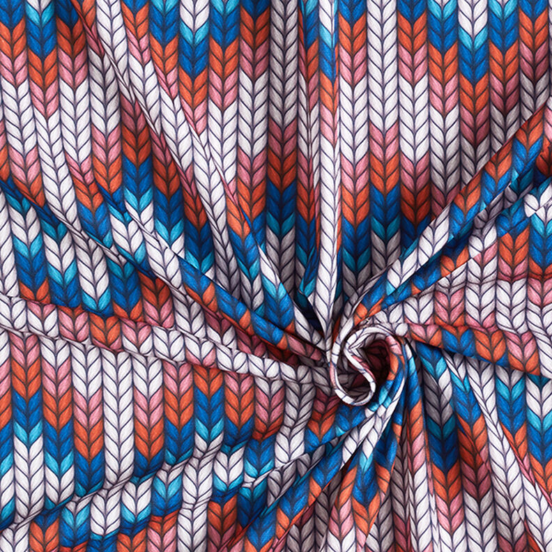 SHIELD PRO Antimikrobiel jersey Knit – kongeblå/rød | Albstoffe,  image number 3