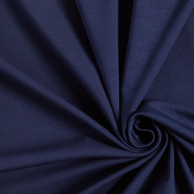 Viskosejersey ensfarvet – natblå,  image number 1