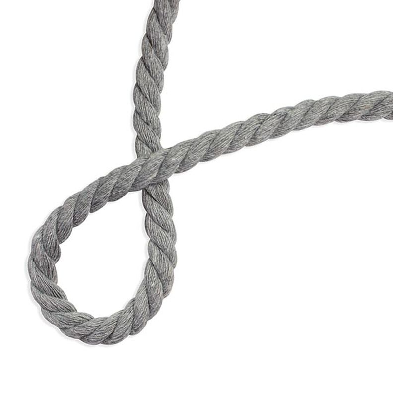 Bomuldskordel [ Ø 8 mm ] – grå,  image number 2