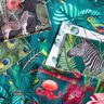 Dekorationsstof Canvas Paradisfugle – mørkegrøn,  thumbnail number 5