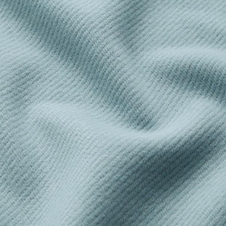 Frakkestof uldblanding ensfarvet – dueblå,  image number 2