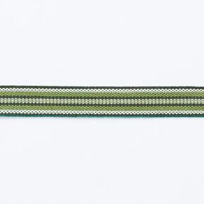 Vævet bånd Ethno [ 15 mm ] – mørkegrøn/græsgrøn, 