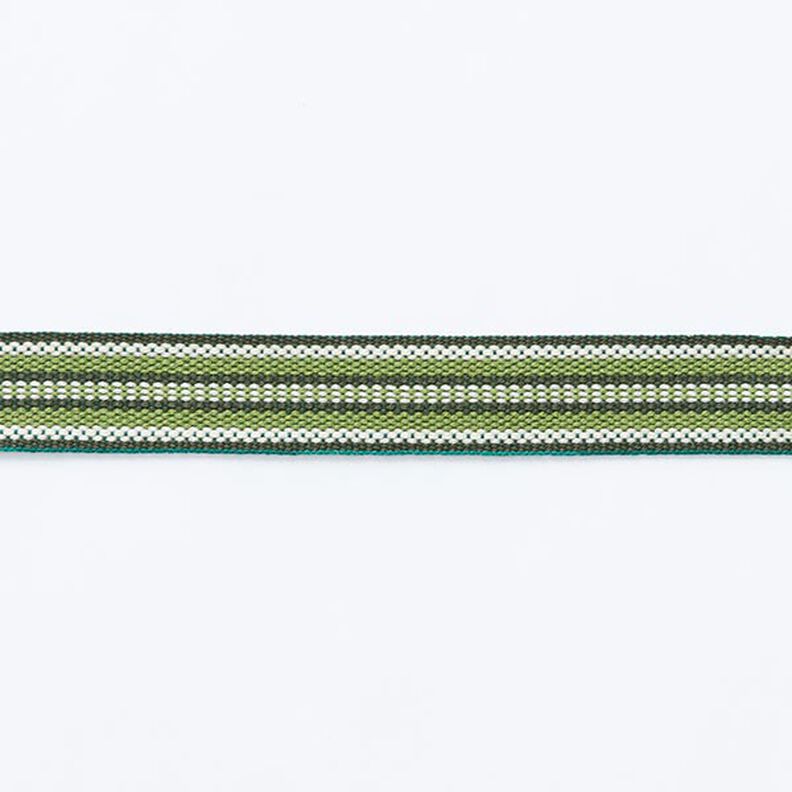 Vævet bånd Ethno [ 15 mm ] – mørkegrøn/græsgrøn,  image number 1