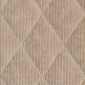 Quiltstof fløjl med pelsbagside romber – taupe, 