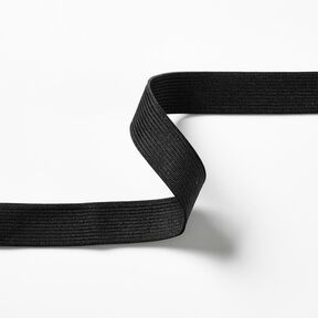 Glat gummibånd [3 m | 20 mm] – sort, 