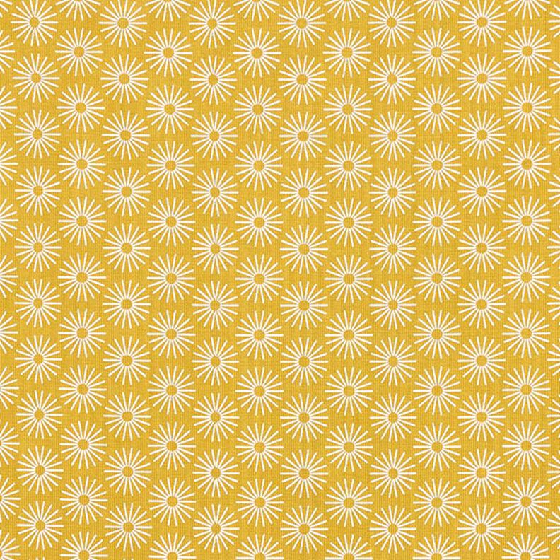 Bomuldsjersey skinne blomster – karrygul,  image number 1