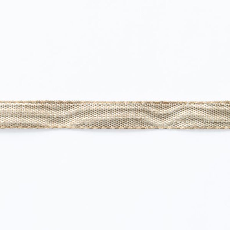 Vævet bånd hør/bomuld [ 10 mm ] – beige,  image number 1