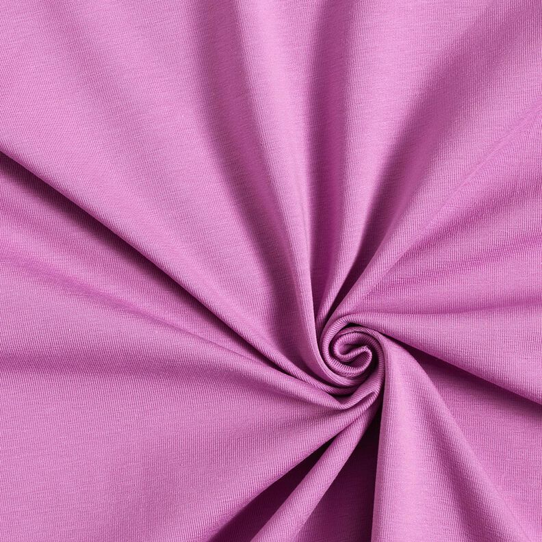 Bomuldsjersey Medium ensfarvet – rødlilla,  image number 1