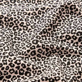 Bomuldsjersey Mini Leo-print – natur/sort, 