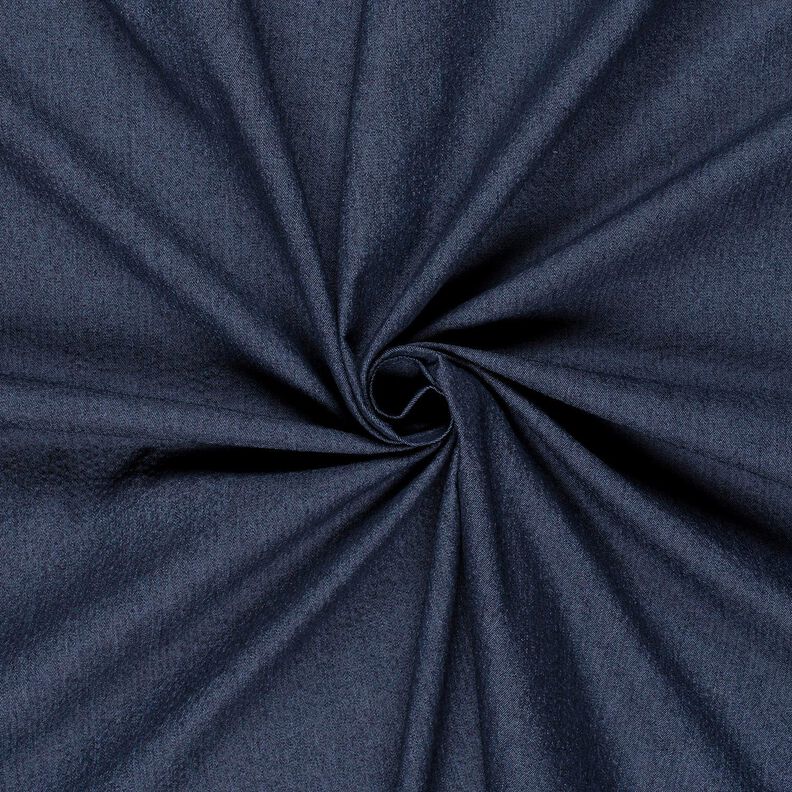 Denim-bomuldsblanding, bæk og bølge – marineblå,  image number 1