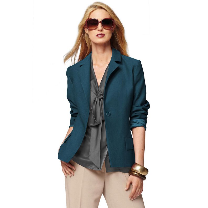 Bi-stretch Gabardine – havblå,  image number 6