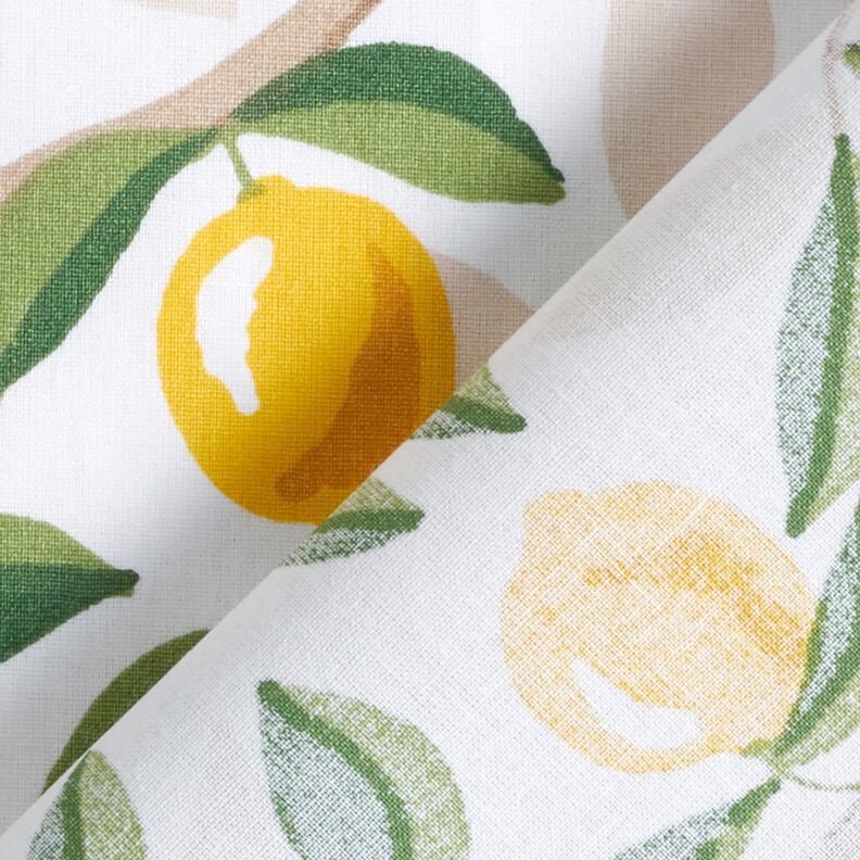 Imprægneret voksdug malede citroner – hvid/Citrongul,  image number 5