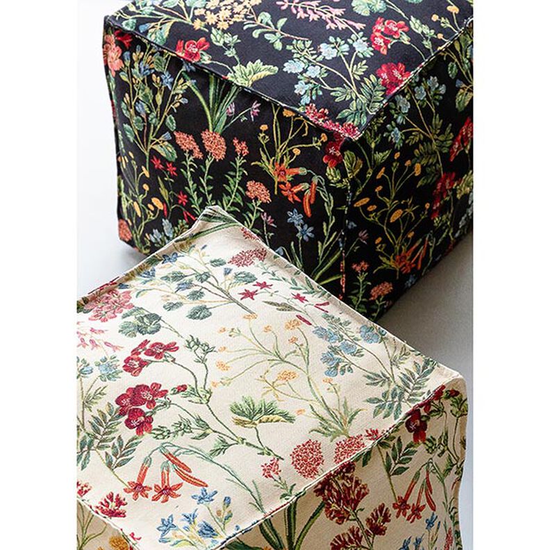 Dekorationsstof Gobelin blomstereng – beige,  image number 6