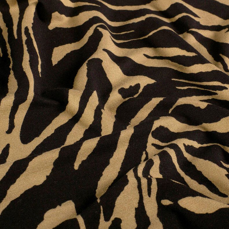 Viskosejersey Zebraprint – mocca/sort,  image number 2