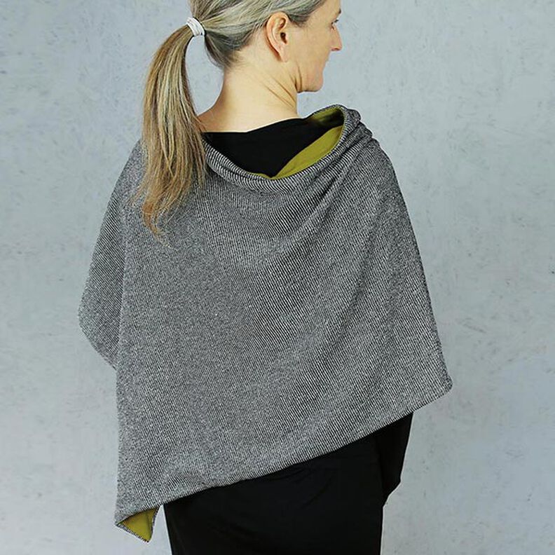 FRAU PENNY asymmetrisk vendbar poncho | Studio klippeklar | Onesize,  image number 5