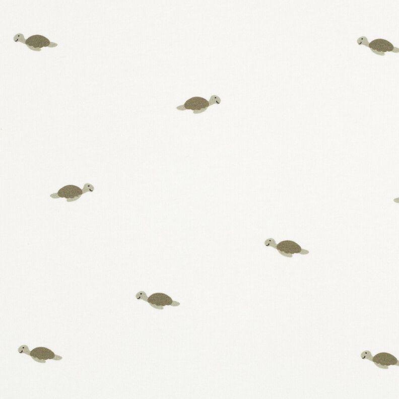 Bomuldsjersey små skildpadder – uldhvid,  image number 1