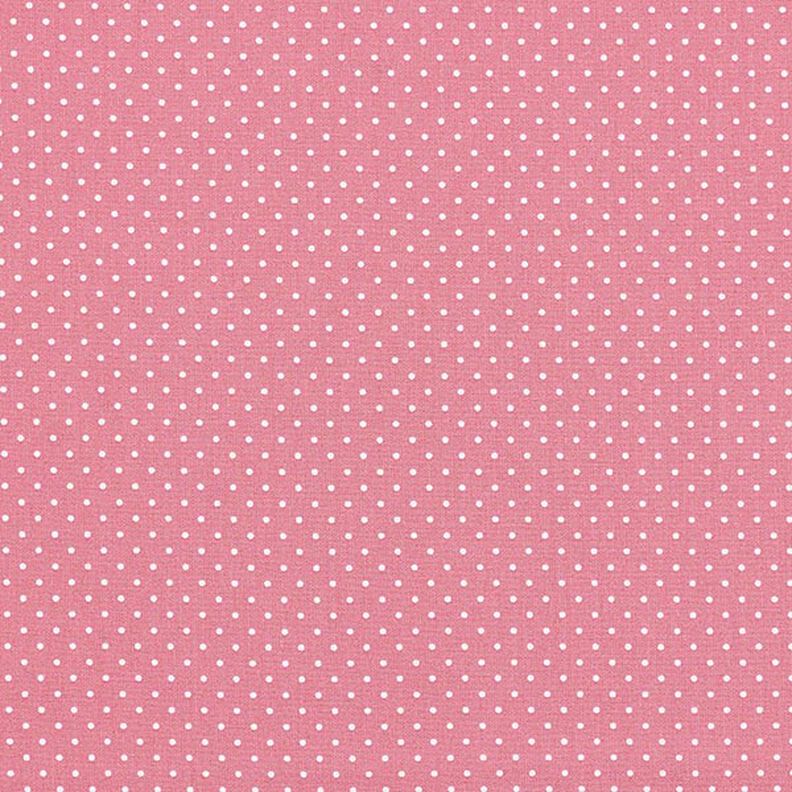 Bomuldspoplin små prikker – rosa/hvid,  image number 1