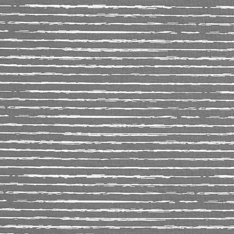 Bomuldsjersey Håndskrevne-striber – mørkegrå,  image number 1