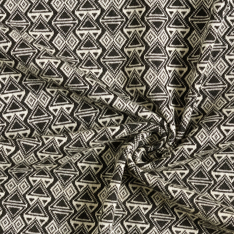 Strikjacquard trekanter – sort/hvid,  image number 3