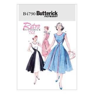 Vintage - Kjole, Butterick 4790|34 - 40|42 - 46, 
