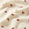 Musselin/Dobbelt-Crincle stof søde mariehøner – uldhvid,  thumbnail number 2