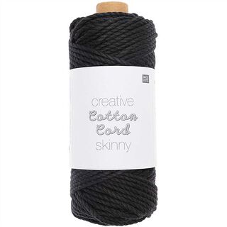 Creative Cotton Cord Skinny Makramé-garn [3mm] | Rico Design – sort, 