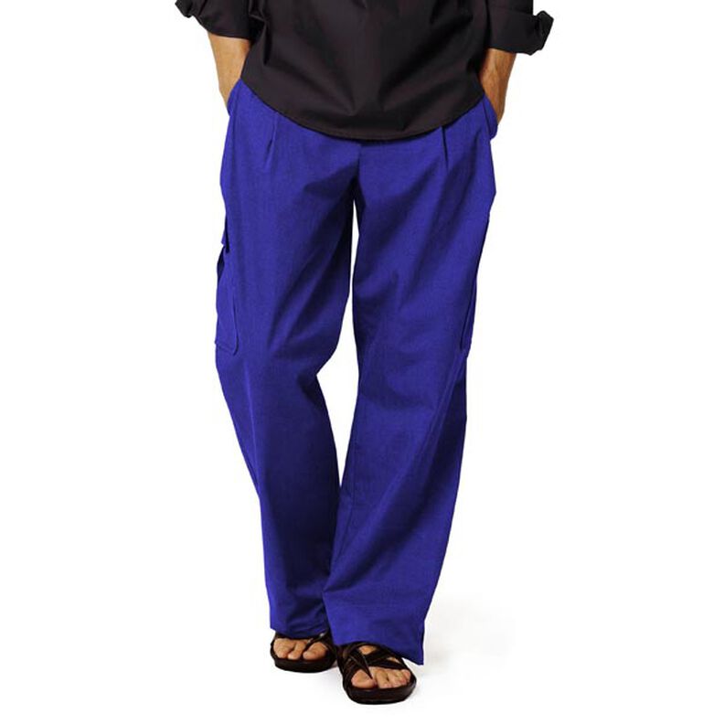 Stretch Hørstof Mix – kongeblå,  image number 6