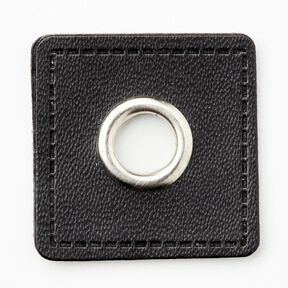 Øskenlap [30 x 30 mm] – sort/sølv metallic, 