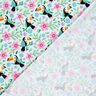 Bomuldsjersey tukaner i blomsterjunglen – babyblue/orange,  thumbnail number 4