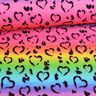 Bomuldsjersey Leo Hearts Rainbow | Glitzerpüppi – sort/farvemix,  thumbnail number 2